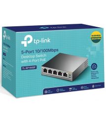 TP-Link Комутатор TL-SF1005P 5xFE/4xPoE 56W некерований