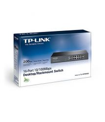 Коммутатор TP-LINK TL-SF1016DS 16xFE, Неуправляемый, Стоечный