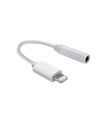 Переходник Kin Lighting(M) - Jack 3.5mm(F), 5см, White