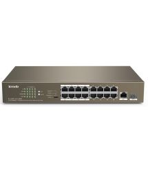 Коммутатор TENDA TEF1118P-16-150W 16xFE PoE, 1xGE, 1xSFP, Стоечный, Неуправляемый
