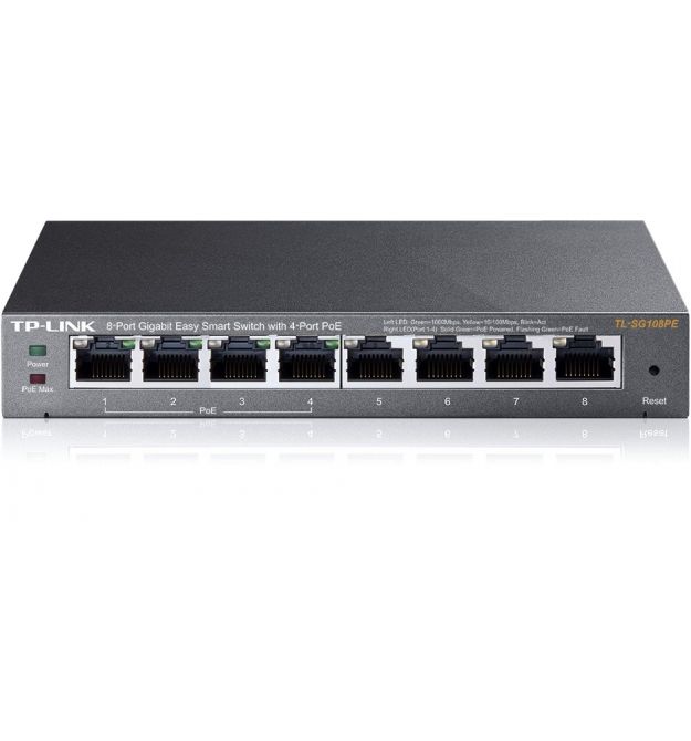 TP-Link TL-SG108PE 8x1GE/4xPoE 65.2W, EasySmart