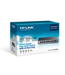 Коммутатор TP-LINK TL-SG108PE 8x1GE/4xPoE 65.2W, EasySmart