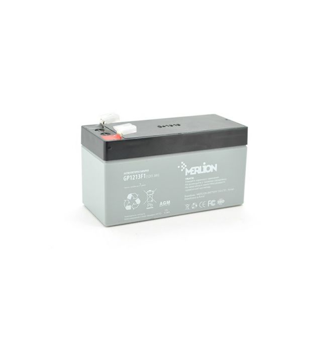 Акумуляторна батарея MERLION AGM GP1213F1 12 V 1,3Ah ( 97 x 44 x 50 (55) ) Q30