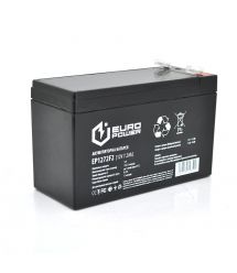 Аккумуляторная батарея EUROPOWER AGM EP12-7.2F2 12 V 7,2 Ah ( 150 x 65 x 95 (100) ) Black Q10