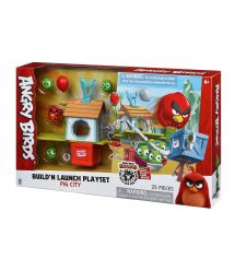 Игровая фигурка Jazwares Angry Birds ANB Medium Playset (Pig City Build 'n Launch Playset)