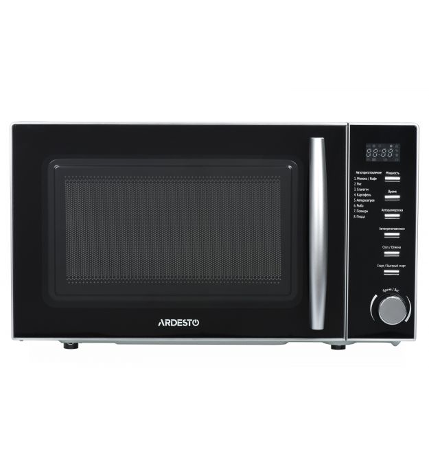 ARDESTO Мікрохвильова піч, 20л, електр.управл., 700Вт, дисплей, відкр.ручкою, сріблястий