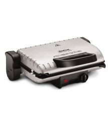 Tefal Гриль прижимний MinuteGrill 1600Вт, темп. режимів-3, з`ємні пластини, розкриття на 180°, метал