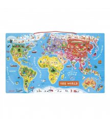 Магнитная карта мира Janod англ.язык J05504