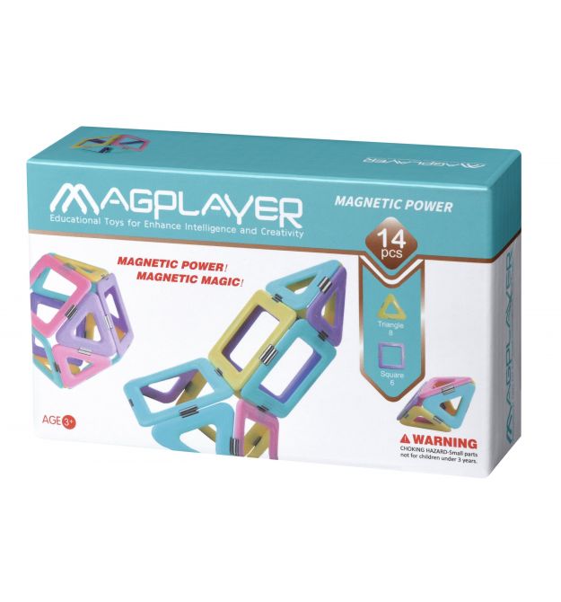 Конструктор Magplayer магнитный набор 14 эл. MPH2-14