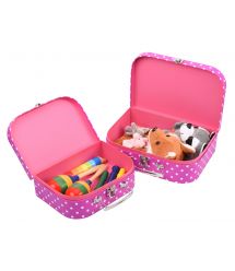 Набор игровых чемоданов goki Фиолетовые в горошек 60106G