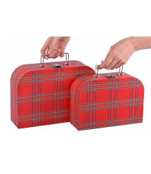 Набор игровых чемоданов goki Красные в полоску 60103G