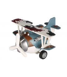 Самолет металический инерционный Same Toy Aircraft свет, музыка, cиний