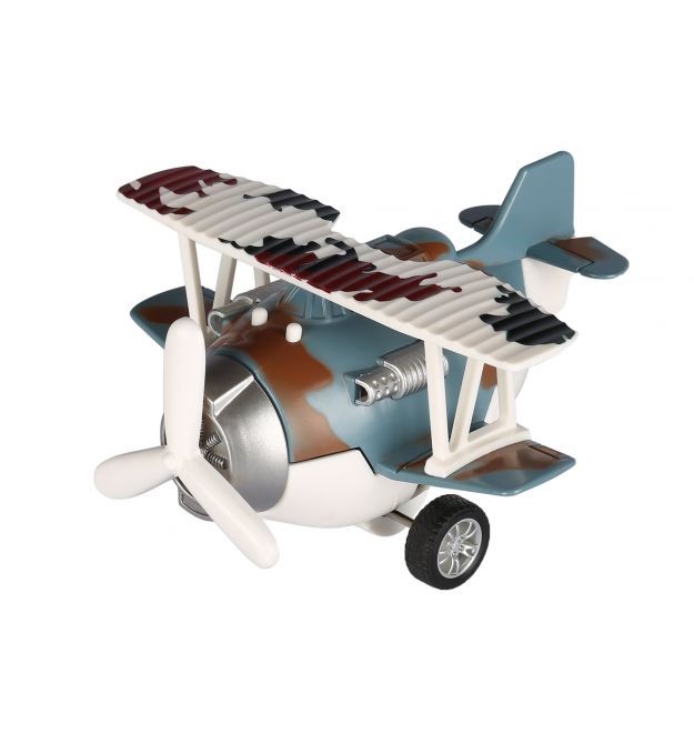 Самолет металический инерционный Same Toy Aircraft свет, музыка, cиний