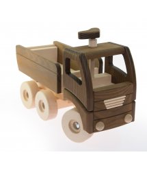 Машинка деревянная goki Самосвал (натуральный) 55914