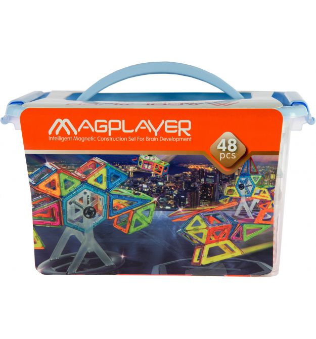 Конструктор Magplayer магнитный набор 48 эл. MPT-48