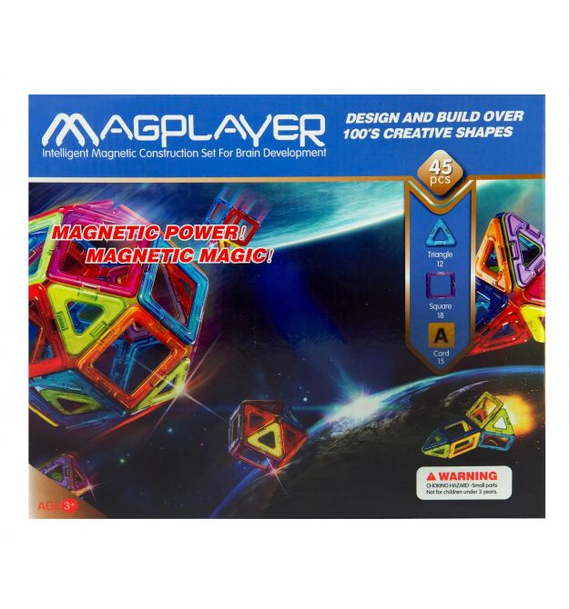 MagPlayer Конструктор магнітний 45 од. (MPA-45)