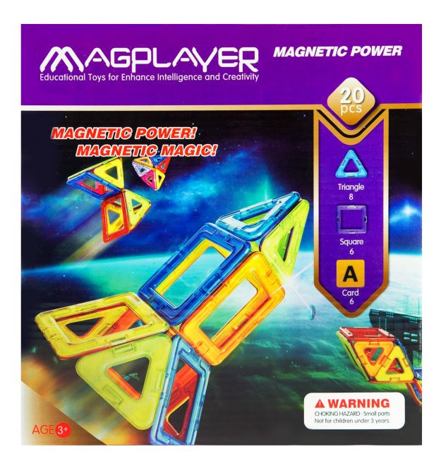 Конструктор Magplayer магнітний набір 20 ел. MPA-20