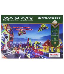 Конструктор Magplayer магнитный набор 166 эл. MPA-166