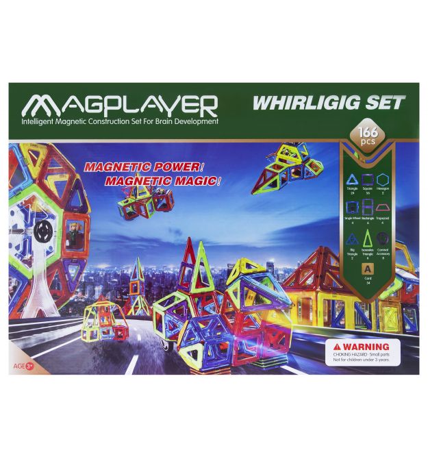 MagPlayer Конструктор магнітний 166 од. (MPA-166)
