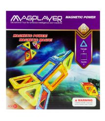 Конструктор Magplayer магнитный набор 14 эл. MPB-14