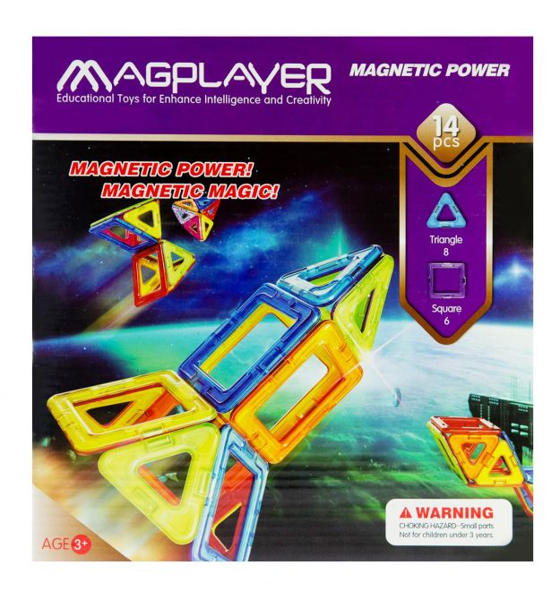 MagPlayer Конструктор магнітний 14 ел. (MPB-14)