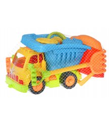 Набор для игры с песком Same Toy 11ед Грузовик желтая кабина/синий кузов 968Ut-2