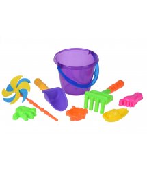 Набор для игры с песком Same Toy с Воздушной вертушой (фиолетовое ведро)8 шт HY-1207WUt-3