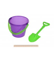 Набор для игры с песком Same Toy 8 шт фиолетовое ведро HY-1204WUt-2