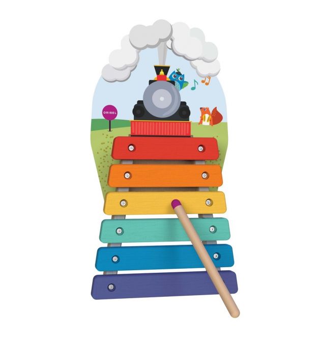 Настенная игрушка Oribel Veritiplay Ксилофон Паровоз OR816-90001