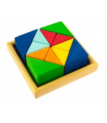 Конструктор nic дерев'яний Різнокольоровий трикутник NIC523345