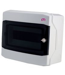 Щит пластиковый ETI ECH 12PT (наружный 1х12мод, дверь прозр, IP65)