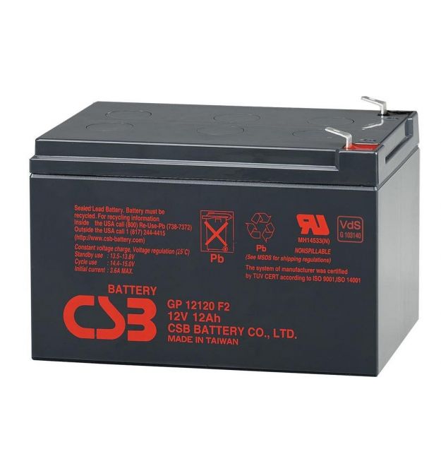 Акумуляторна батарея CSB GP12120F2, 12V 12Ah (151х98х100мм), Box - Q6