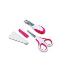Набор по уходу за ребенком Nuvita 0м+ Розовый Безопасные ножнички с акс. NV1138Pink