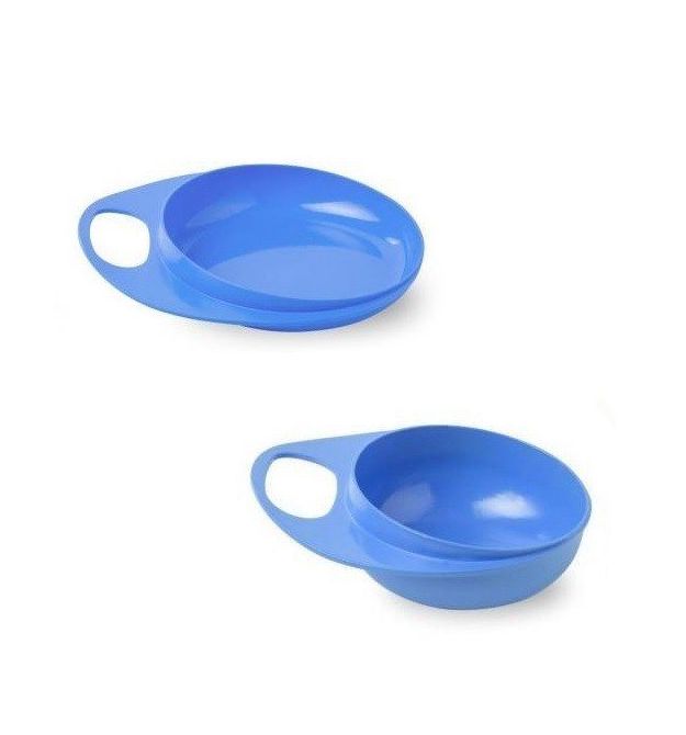 Nuvita Тарілка для годування Easy Eating (2шт. глибока і дрібна)[NV8461Blue]