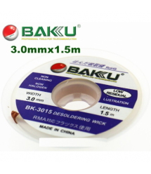 Оплетка для удаления припоя BAKKU BK-3015, 3,0mm x 1,5m, Box