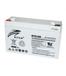 Аккумуляторная свинцово-кислотная батарея AGM RITAR RT6100 Gray Case 6V 10Ah Q20