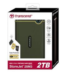 Transcend Портативний жорсткий диск 2TB USB 3.1 StoreJet 25M3 Зелений