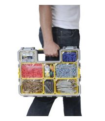 Ящик Stanley-органайзер пластмассовый влагозащитный с металл. замками (44,6 x 11,6 x 35,7)