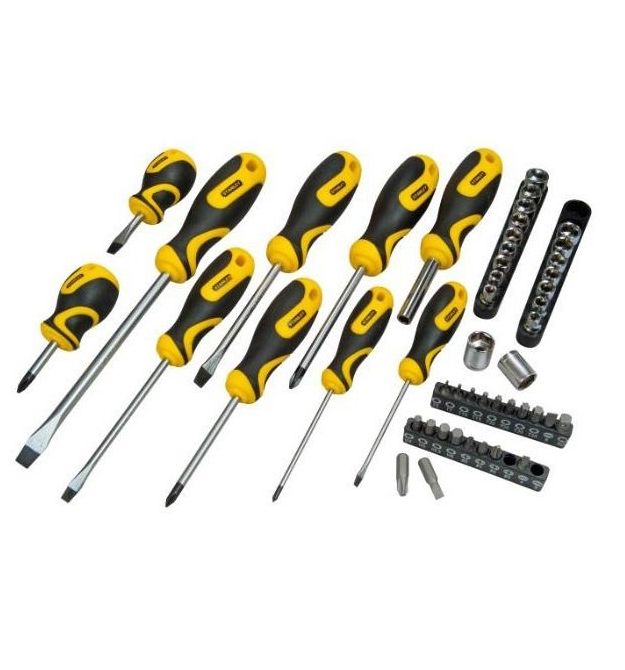 Stanley Викрутки, набір 48 од., з торцевими головками та бітами