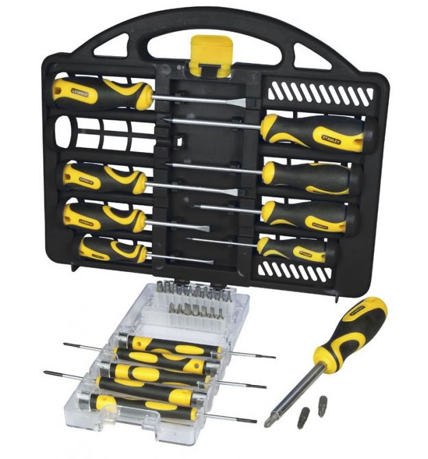 Stanley Викрутки, набір 34 од., з бітами, кейс