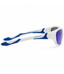 Детские солнцезащитные очки Koolsun бело-голубые серии Sport (Размер: 3+)