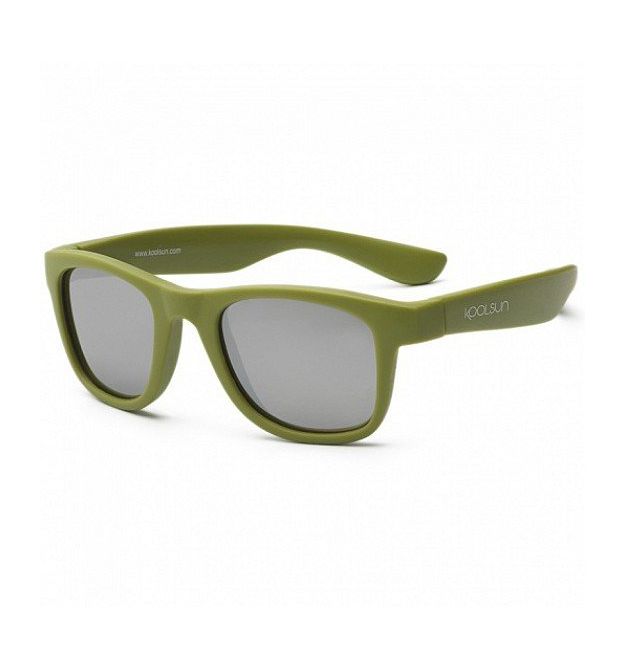 Детские солнцезащитные очки Koolsun цвета хаки серии Wave (Размер: 3+)