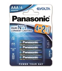 Батарейка Panasonic EVOLTA щелочная AAА блистер, 6 шт.