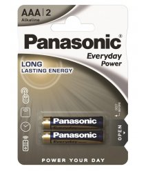 Батарейка Panasonic EVERYDAY POWER щелочная AAА блистер, 2 шт.