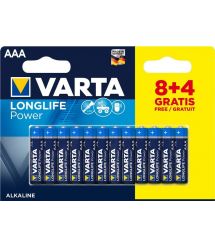 Батарейка VARTA LONGLIFE POWER AAA BLI 12 (8+4) ALKALINE