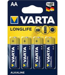 Батарейка VARTA LONGLIFE AA BLI 4 ALKALINE