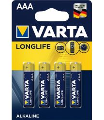 Батарейка VARTA LONGLIFE AAA BLI 4 ALKALINE