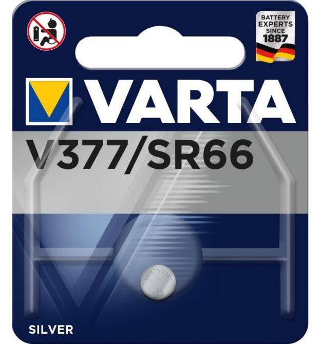 VARTA Батарейка срібло-цинкова V377 (AG4, LR626, SR626SW, 177) блістер, 1 шт.