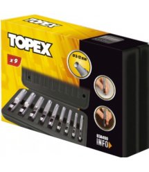 Набор пробойников круглых отверстий (кейцмейсель) TOPEX 3-12 мм, набор 9 шт.