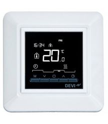 Терморегулятор DEVI reg Opti, электронный, 2" экран, 85 х 85мм, макс. 13A, белый